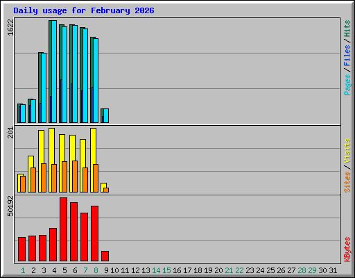 Daily usage for February 2026
