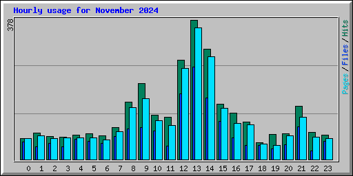 Hourly usage for November 2024