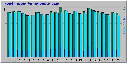 Hourly usage for September 2025